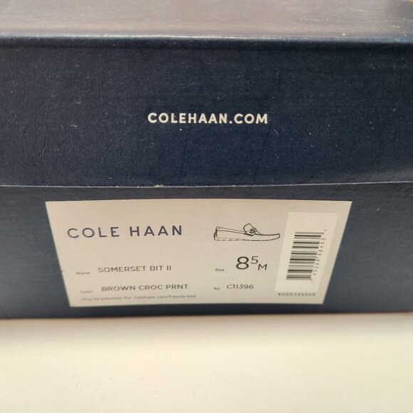 Cole Haan Somerset Bit II Brown Croc Print Trim Loafers Leather Mens Shoes 8.5 main image 13